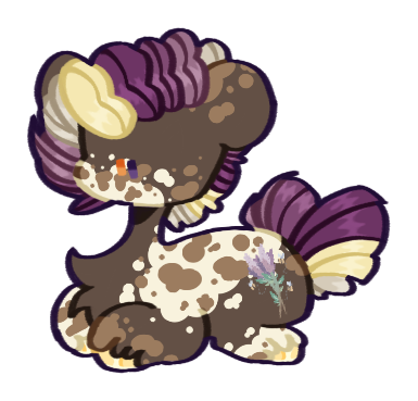 Loaf pose spotty earth pony